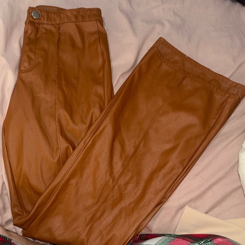 Wild Fable Tan Faux Leather Pants